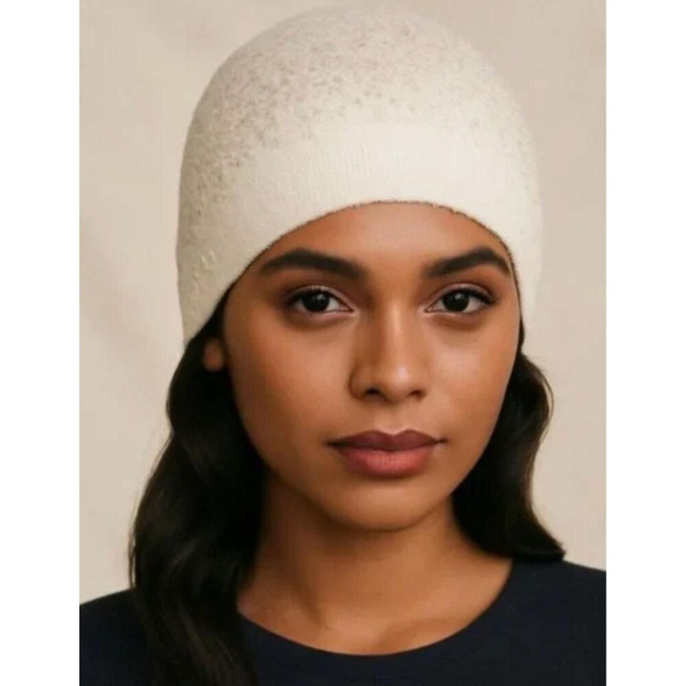 NWT Barefoot Dreams CozyChic Lite Confetti Beanie Cream Taupe OS Luxe Gift